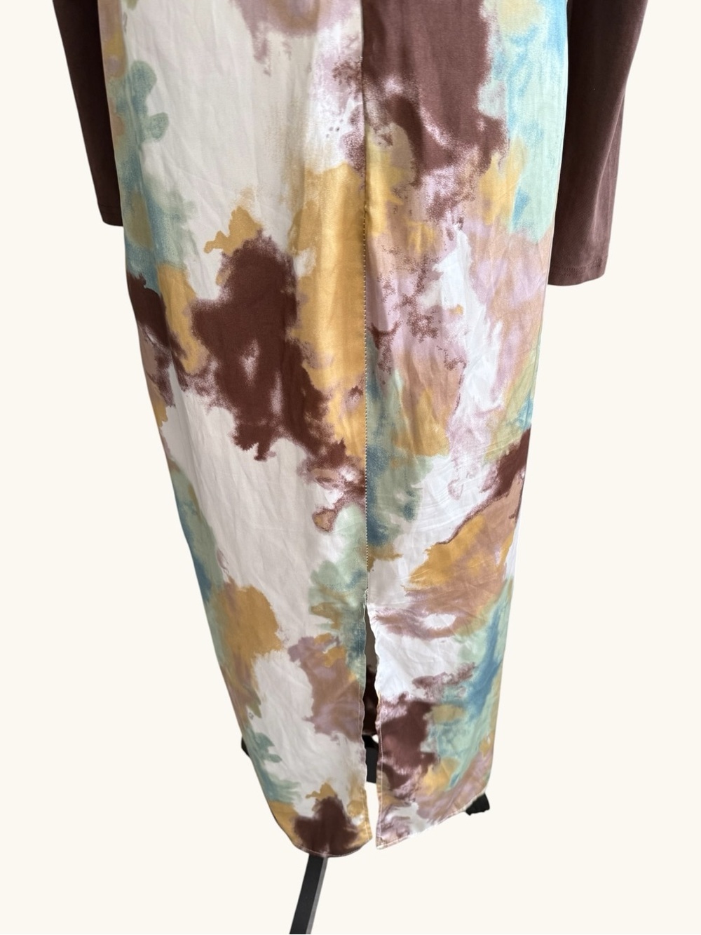 Fashion Nova Brown & Multi-Color Tie-Dye Maxi Skirt - Picture 5 of 6